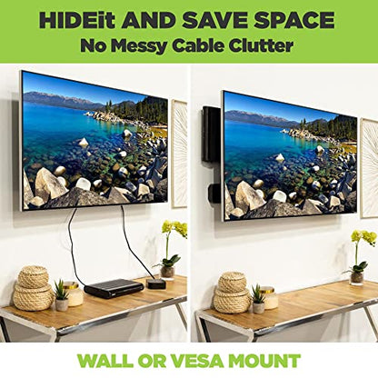 HIDEit Mounts Uni-SW - Nintendo Switch 2 Wall Mount – American Company - Quality Steel Holder for Switch 2 Console & Deck - Universal VESA Compatible Modem, Router & Cable Box - size: Small Wide