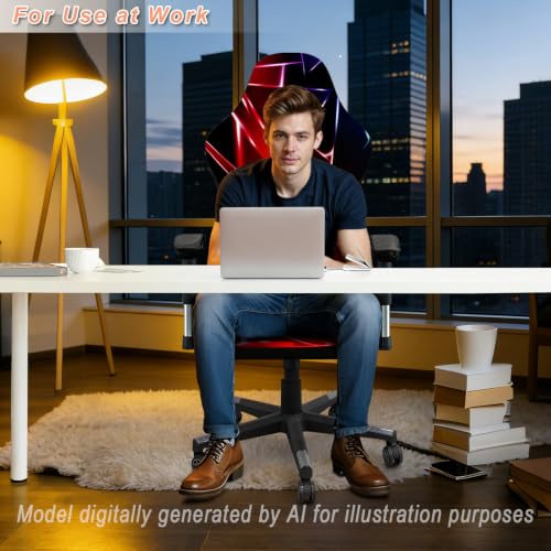 Gaming Chair Covers, 3D Printing Stretchable Soft Non-Slip Easy to Install Gamer Chair Cover with Armrest Cover(No Chair)(I) - color: I