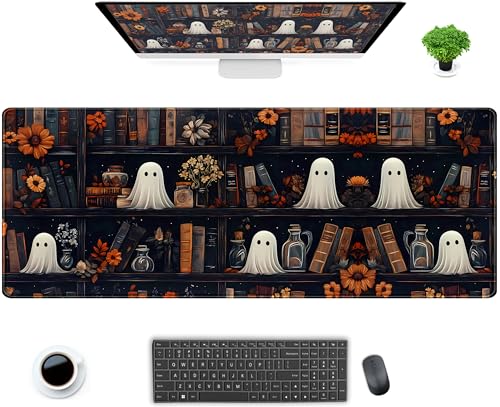 Kawaii Desk Mat Cute Gothic Desk Pad Anime Dark Academia Mouse Pad Gaming Mousepad XL Desk Matt for Desktop, Computer Laptop Keyboard and Mouse Mat for Women Office Decor Accessories 31.5x11.8 in - color: Black Dark Academia, size: 31.5" x 11.8"