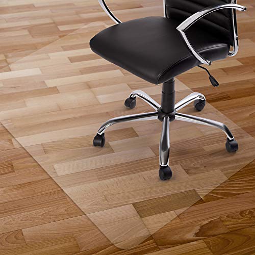 Kuyal Clear Chair Mat, Hard Floor Use, 48" x 30" Transparent Office Home Floor Protector mat Chairmats (30" X 48" Rectangle) - size: 30" x 48" Rectangle