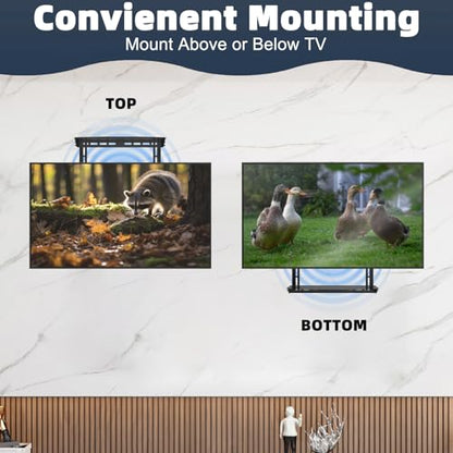 TV Wall Mount Shelf - Provides Storage Space for Set-top Boxes, DVD Players, Game Consoles, and Other Small Accessories. Sturdy Construction Supports 22 lbs