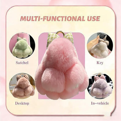Handmade Soft Bunny Keychain, Includes Matching Tin, Charming Rabbit Design, Perfect for party gifts, Christmas. - color: Black, size: big
