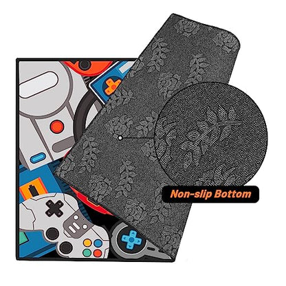 Game Area Rug Teen Boys Carpet, 3D Gaming Rugs Gamepad Controller Mat for Boys Girls Bedroom Playroom, Non-Slip Gamer Rugs Children Gaming Area Rugs (Blue, 63" x 47") - color: Blue, size: 3'11" x 5'3" (Rectangular)