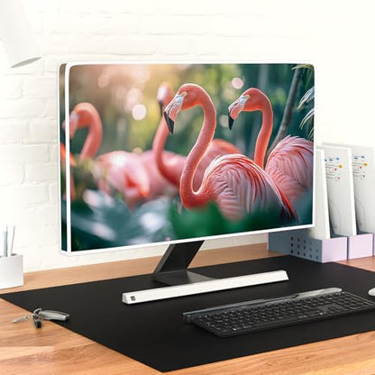 Pink Tropical Flamingo Monitor Dust Covers 22, 23, 24, 25 Inch Green Plants Anti-Static LCD-Silky HD Panel Dust Protective Sleeve Compatible with iMac 24, 22-25 Inch PC,Desktop and TV - color: pink, size: 22-25 Inch