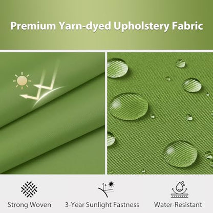 Outdoor Chair Cushions Set of 4, 17x16x2 Inch Patio Furniture Cushions, Water Resistant, Non-Slip Ties (Grass Green) - color: 1 - Grass Green, size: 17x16x2|4 Pack