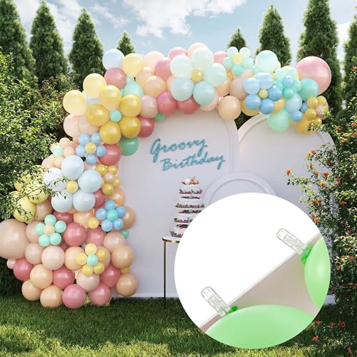 20 Pack Balloon Arch Clips, 2.4" Plastic Transparent Clamps Heavy Duty Spring Clamps for Balloon Arch, Birthday Decoration, Backdrop, Photography, DIY Craft Supplies