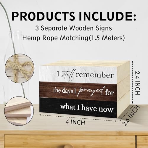 Decorative Books For Home Decor, Coffee Table Faux Wood Book Stack Decor, I Still Remember Modern Stacked Book Decor, Stacked Display Books For Shelf Mantel Nightstand Display, Three Pieces -C(07) - style: I still remember -02