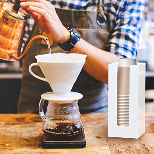 Richboom Acrylic Coffee Cup and Lid Storage Organizer Holder, 1 Compartment, White - color: White-1 Compartment