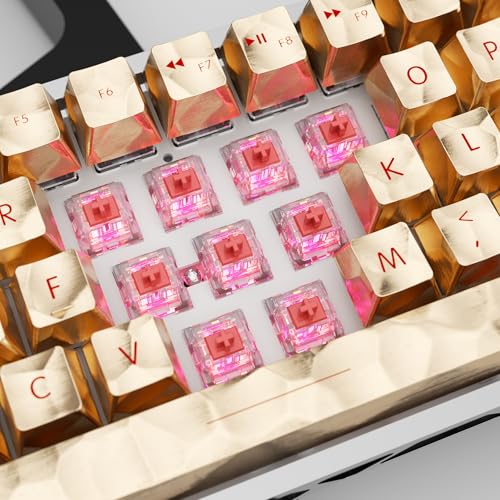 Zhouwang Burgundy Linear Switches, 3-Pin Pre-Lubricated Linear Switches, Dustproof and Waterproof for Mechanical Keyboards. (36Pcs) - color: Crysta Red, size: 36Pcs