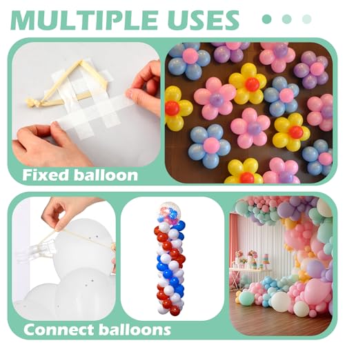 Amyhill 10 Pack Large Balloon Arch Clips Plastic Transparent Backdrop Spring Clamps 3.5 Inch Heavy Duty Clip and 50 Pcs Clear 260 Long Balloons Arch Kit Birthday Decoration Crafts Photography