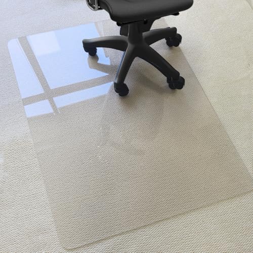 Kuyal 2 Pack 1/5" Thick Office Chair Mat, 36" x48" Heavy Duty Hard Computer Chair Mat, Under Desk Protector Carpeted Floors Mats, Easy Chair Movement, Can be Used on Carpet or Hard Floor, Ship Flat - size: 36" x 48" x 1/5" Rectangle