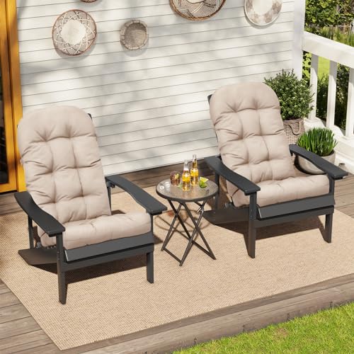 Crestlive Products Adirondack Chair Cushion, Outdoor Rocking Chair Cushion Water Resistant 50x20x4 Inch, High Back Thick Patio Replacement Cushion, Beige - color: Beige, size: 1