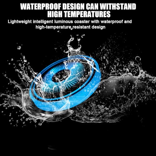 Mandark LED Car Cup Holder Lights, 2PCS Waterproof 7 Colors Changing Vehicle USB Charging Coaster Pad, Auto Interior Atmosphere Lamp Cup Mat Accessories, Universal for SUV Sedan Truck