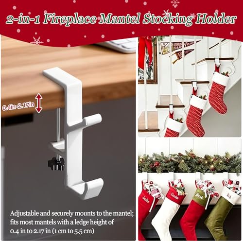 Desk Mount Bag Holder Hook Clamp,On Backpack Hanger Portable Desk Mount Headphones Holder for Reduce Desk Clutter Table Desk Table Hanging Storage (1 Pcs-Double Hook White) - color: 1 Pcs-Double Hook White