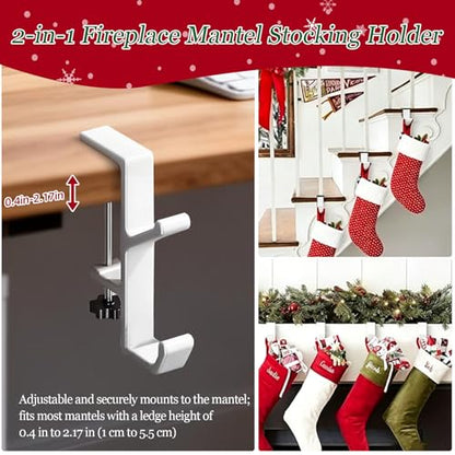 Desk Mount Bag Holder Hook Clamp,On Backpack Hanger Portable Desk Mount Headphones Holder for Reduce Desk Clutter Table Desk Table Hanging Storage (4 Pcs-Double Hook White) - color: 4 Pcs-Double Hook White
