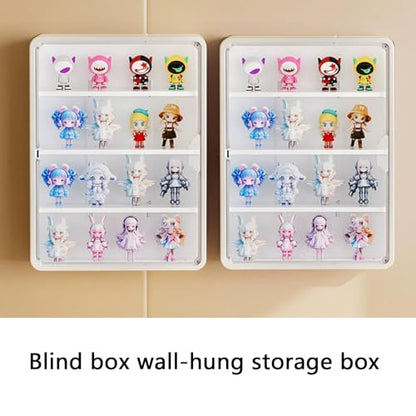 Blind Box Wall-Mounted Display Cabinet (White Big Size) - size: white Big size
