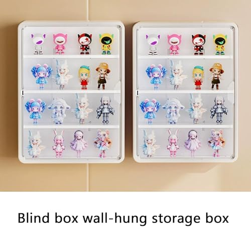 Blind Box Wall-Mounted Display Cabinet (White Big Size) - size: white Big size