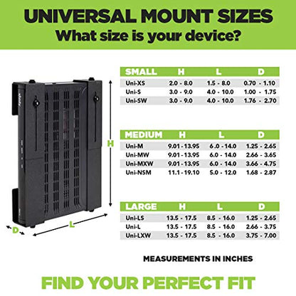HIDEit Mounts Uni-MXW Mount - Patented in 2015 - Adjustable Medium Extra Wide Device Wall Mount, Hide Your Cable TV Box, Video Game Consoles, Receivers, Cable Boxes, Gaming PCs and More - size: USA Made Medium Extra Wide
