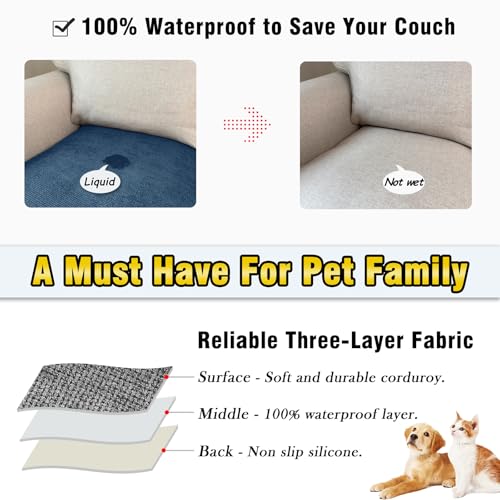 Couch Arm Covers, Sofa Arm Covers, Waterproof Armrest Cover for Sofa, Loveseat, Armchair, Anti-Slip Recliner Arm Cover, Headrest Cover, Arm Chair Covers Set of 2 (Navy Blue, 24"×24") - color: Navy Blue, size: 24" x 24" - 2 pcs