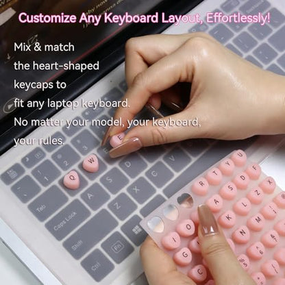 Long Nail Keyboard Stickers & Cover for Long Nails - 119 Keys Set, Fits 15-17 Inch Laptops, Portable Plastic Storage Case, Ideal Gift (Black) - color: Dark