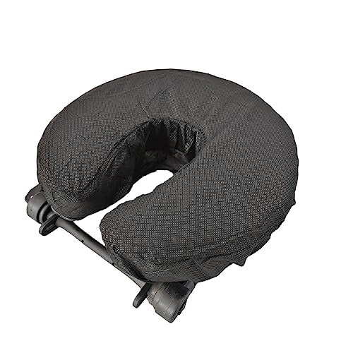 ZMDREAM Pack of 75 Fitted Disposable Massage Headrest Covers Face Rest Cradle Covers Black - color: Black