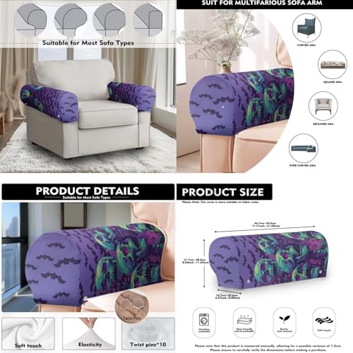 Sofa Headrest Armrest Cover Set Non Slip Sofa Chair Protector Washable Scratch Resistant Headrest Cover Seater Headrests Slipcovers with Fixing Nails Furniture Protector Newspaper - color: Newspaper