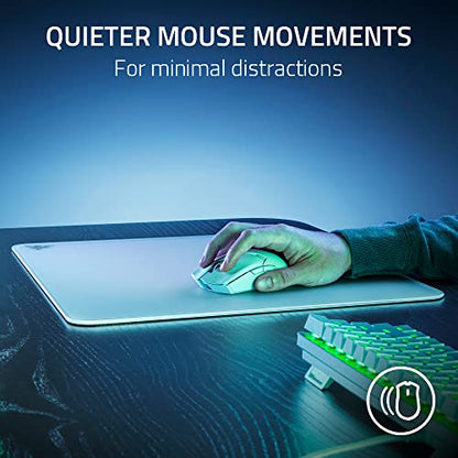 Razer Atlas Tempered Glass Gaming Mouse Mat: Ultra-Smooth Micro-Etched Surface - Dirt and Scratch-Resistant - Anti-Slip Base - Quiet Mouse Movements - White - color: White