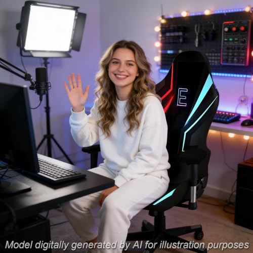 Gaming Chair Covers, 3D Printing Stretchable Soft Non-Slip Easy to Install Gamer Chair Cover with Armrest Cover(No Chair)(H) - color: H