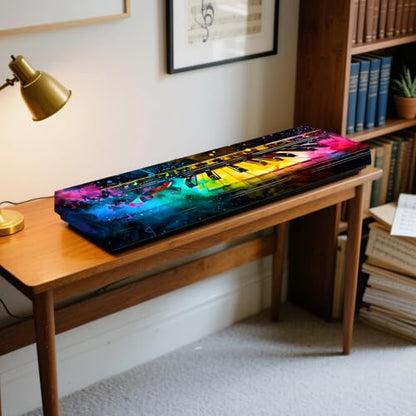 Nuxovilar Stretchy 88 Keys Keyboard Piano Dust Cover, Dust - Proof Elastic Milk Silk with Vivid Colorful Keyboard Keys Pattern for Digital Keyboards - color: hd01969