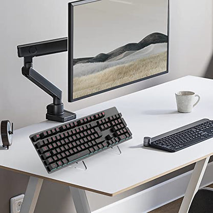 RUNJRX Keyboard Stands 1-Tier, Mechanical Keyboard Acrylic Display Stand, Transparent Acrylic Keyboard Stand, Holder Stand For Gaming Keyboards(1Pcs) - color: Transparent