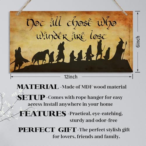 Inspirational Wood Sign, Not ALL Those Who Wander are Lost Sign, Decorative Hanging Wall Plaque Wood Sign, Farmhouse Wall Decor, Home Office Decor, Vintage Decor for Cafe Coffee Bar Pub - color: Color 13