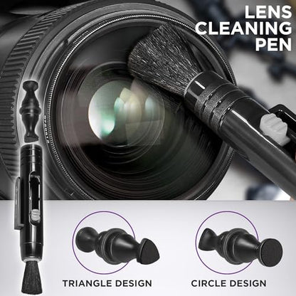 Altura Photo Camera Cleaning Kit - Lens Cleaner Spray, Brush & Blower | Includes Lens Cleaner Spray, Brush, Pen, Blower, Microfiber Cleaning Cloths, Tissue Wipes for Canon Nikon Sony - style: w/ 2 oz. Altura Photo Cleaning Solution