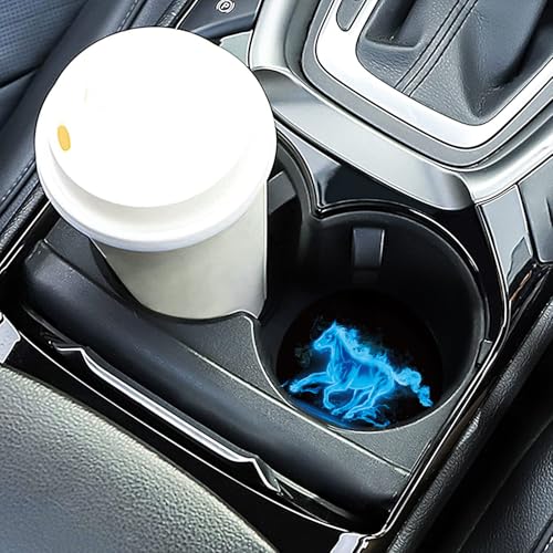 2-Pack 2.75" Silicone Car Cup Holder Coaster Insert, Non-Slip Car Coasters, Universal Fit for Car SUV Truck Auto, Easy to Clean Cup Pad (Blue-Horse) - color: Blue-horse