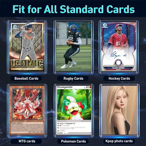 JohnBee Card Sleeves - 3"x4" Rigid Toploaders for Cards, Hard Plastic Card Protectors, Premium Trading Card Sleeves Fit for Sports Cards & All Standard Trading Cards (100HardSleeves+100SoftSleeves) - size: 100 Soft Sleeves + 100 Hard Sleeves