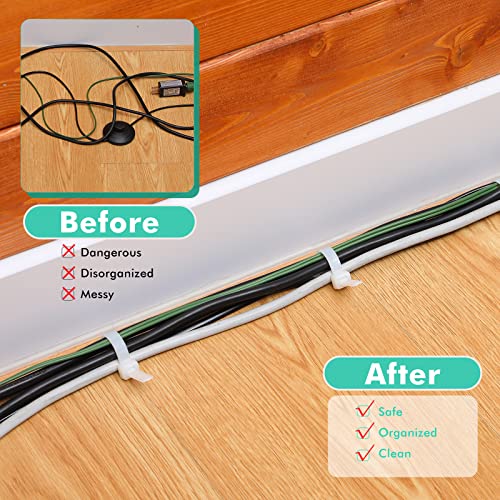 Shappy 30 Inch 50 Pcs Zip Ties Heavy Duty Strong Large Cable Wire Ties Zip Industrial Sturdy Wire, Awnings Tying Branches Bundling of Crops Fixed Water Pipes (White) - color: White, size: 30 inch