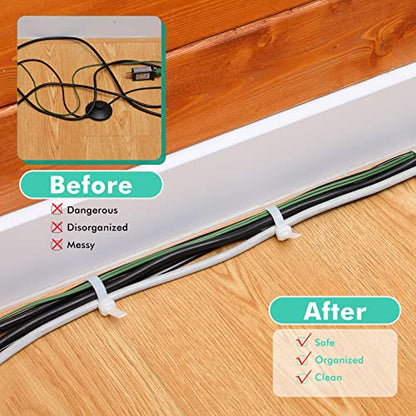 Shappy 30 Inch 50 Pcs Zip Ties Heavy Duty Strong Large Cable Wire Ties Zip Industrial Sturdy Wire, Awnings Tying Branches Bundling of Crops Fixed Water Pipes (White) - color: White, size: 30 inch