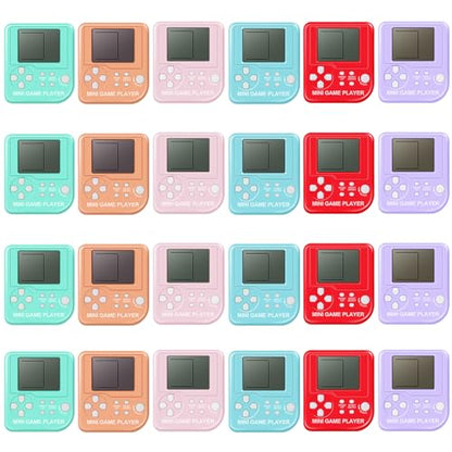DOEA Video Game Keychain Party Favors,24Pcs Arcade Video Game Keychain,Party Favors for Kids Filled with Bulk Video Game Party Supplies,Birthday Goodie Bag Stuffers