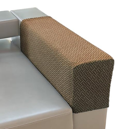 Couch Arm Covers for Sofa, Armrest Armchair Covers Stretch Recliner Chair Slipcovers, Set of 2 (Light Coffee, Large) - color: Light Coffee