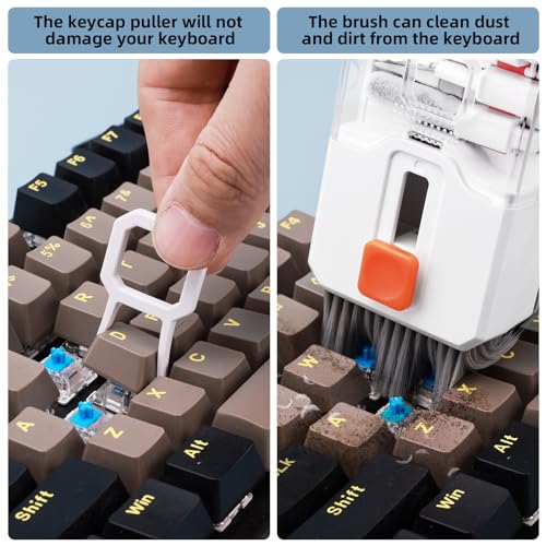 2 Pack Keyboard Cleaner Laptop Cleaning Kit, Computer Screen Cleaning Brush Tool x2, Multi-Function PC Electronic Cleaner Kit Spray x2 for iPad iPhone, Earbuds, Camera Monitor, All-in-one with Patent - color: Multi
