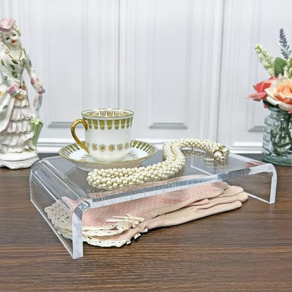 Plymor Clear Acrylic Rectangular Display Riser, 2" H x 10" W x 6" D (3/8" thick) - size: 2" x 10" x 6"