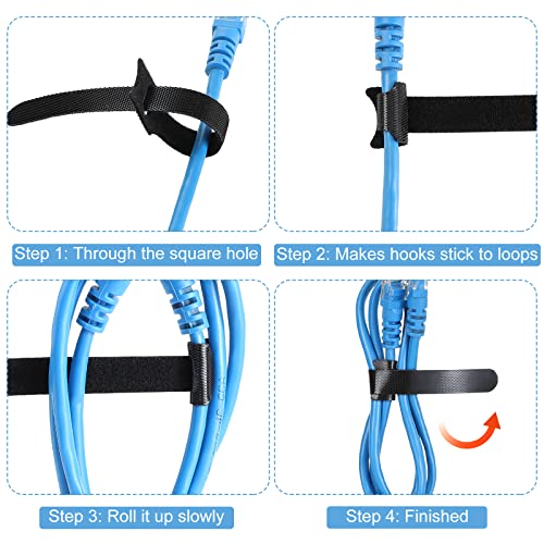 MVYC 120PCS 6 Inch Reusable Cable Ties Wire Ties Cord Organizer Cable Organizer Adjustable Management Black (Pack of 2) - size: 6 Inch (Black) (Pack of 2)