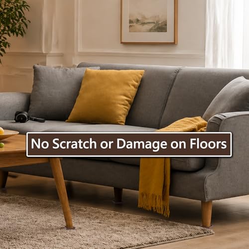 2x2 Non Slip Rubber Furniture Caster Cups for Hardwood Floors, Anti-Slip Square Furniture Coasters Pads Stopper Gripper Floor Protectors for Bed Couch Table - size: 4 Pcs Brown