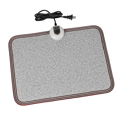 Electric Heated Floor Mats - AC 110V Foot Heater, Heated Foot Warmer Mat Under Desk for Office and Home (Gray) - color: Grey