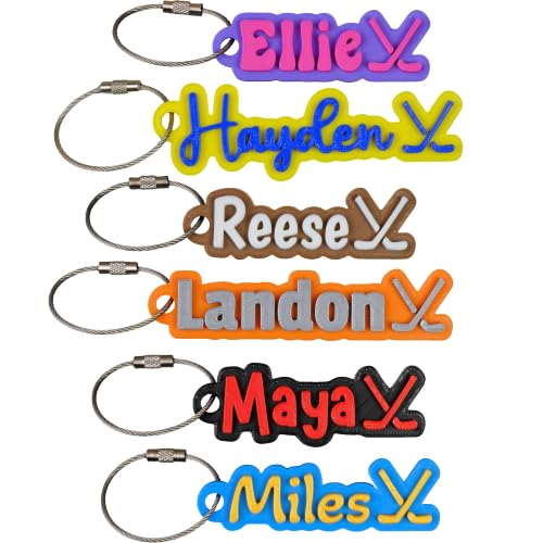 SuperFineDeesigns Bag and Water Bottle Name Tag with Cable – Custom Durable 3D Printed Name Tag Backpack & Sports Bottles - style: Hockey