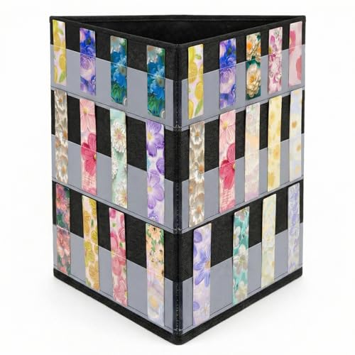 Faccito Bookmark Display Stand, Three-Sided Portable Holder with Multi-View Display, Black Desktop Rack for Bookmarks, Valentine-Themed Designs, Vendor Booths, Retail Stores - color: Black, style: 3 Sides