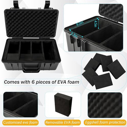 Graded Card Case - Storage Box for 120+ CSG, BGS, SGC, Top Loaders Graded Sports Trading Cards with 6 EVA Foam - size: XXL (holds 120+ Graded Cards)