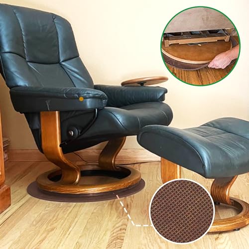 Non Skid Round Furniture Pad, Recliner Pads for Hardwood Floors, Circular Rubber Pad, Furniture Gripper Pad for Protecting Hardwood Floor Tile Floor and More from Scratching Fits Recliners - size: 1PCS-Round-Coffee-27.5"