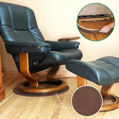 Non Skid Round Furniture Pad,Recliner Pads for Hardwood Floors,Circular Rubber Pad,Furniture Gripper Pad for Protecting Hardwood Floor Tile Floor and More from Scratching Fits Recliners,Swivel Chairs - size: 2PCS-Round-Coffee-27.5"