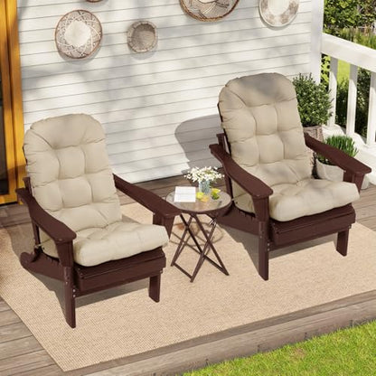 Crestlive 50x20x4 Inch Sunbrella Adirondack Chair Cushion Outdoor Chair Cushion Water Resistant High Back Thick Patio Replacement Cushion Antique Beige - color: Sunbrella Antique Beige, size: 1
