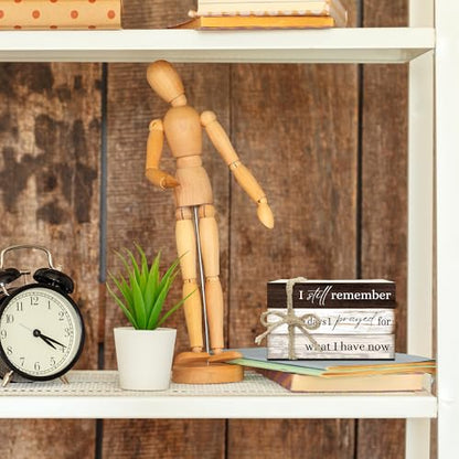 Decorative Books For Home Decor, Coffee Table Faux Wood Book Stack Decor, I Still Remember Modern Stacked Book Decor, Stacked Display Books For Shelf Mantel Nightstand Display, Three Pieces -C(10) - style: I still remember -05